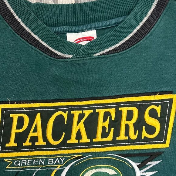 ๐ฅ๐ Vintage GREEN BAY PACKERS NFL Embroidered Crewneck Fleece Sweatshirt Sz 2XL - Picture 8 of 10